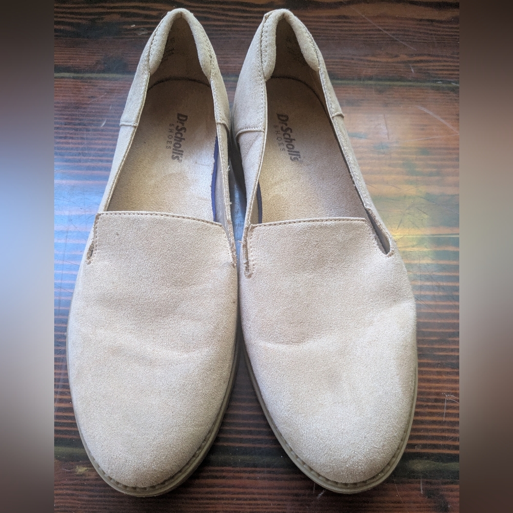 Dr. Scholl’s Tan Suede Slip-On Flats Women’s Size